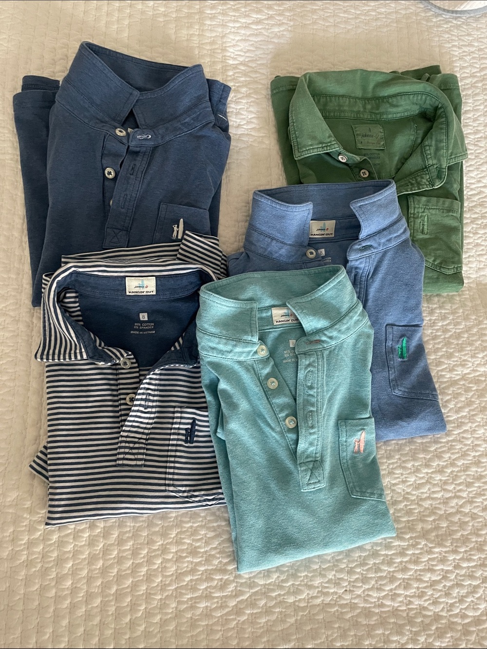 Johnnie O - Set of 5 Cotton Polos